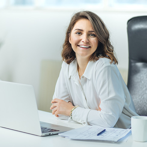 Careers woman at desk1